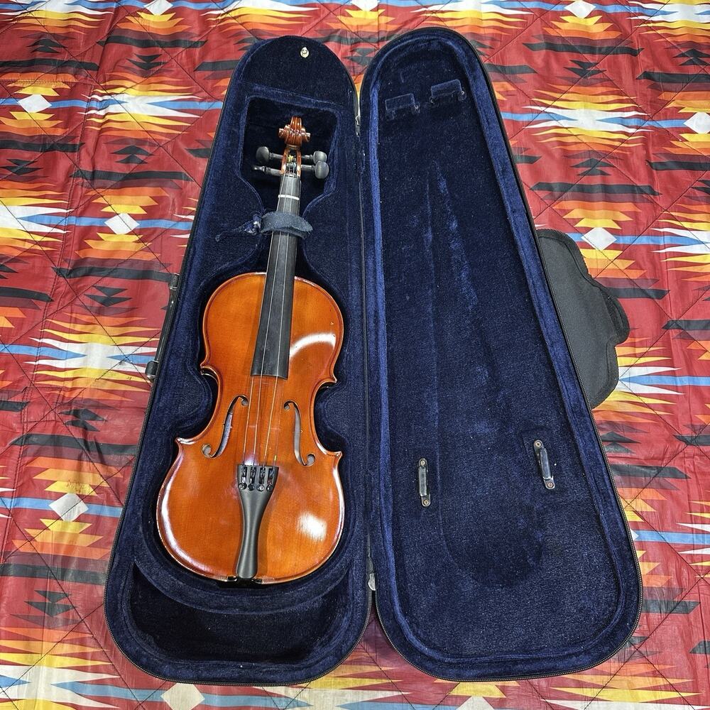 22” Vintage Brown Violin Deo Soli Gloria J. Marrone Model WC-V6 With Case
